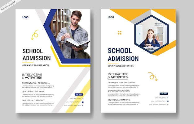 Vector 2024 school admission flyer design