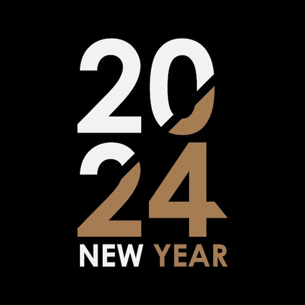 2024 trend logo ontwerp voor gelukkig nieuwjaar poster gelukkig nieuwjaar 2024 ontwerp omslag van tekening