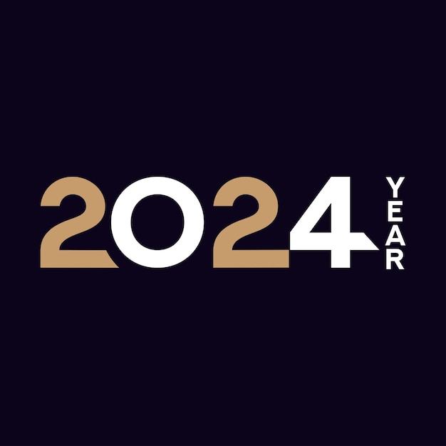 2024 trend logo ontwerp voor gelukkig nieuwjaar poster gelukkig nieuwjaar 2024 ontwerp omslag van tekening
