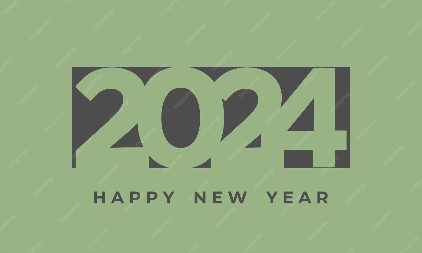 Premium Vector 2024 typography logo design concept Happy new year