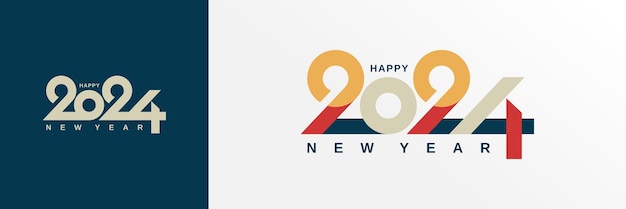 2024 typography logo design concept