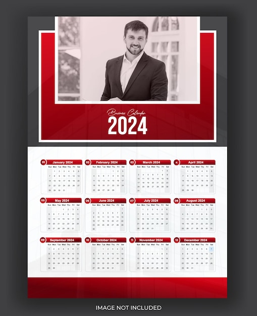 2024 Wall Calendar template design