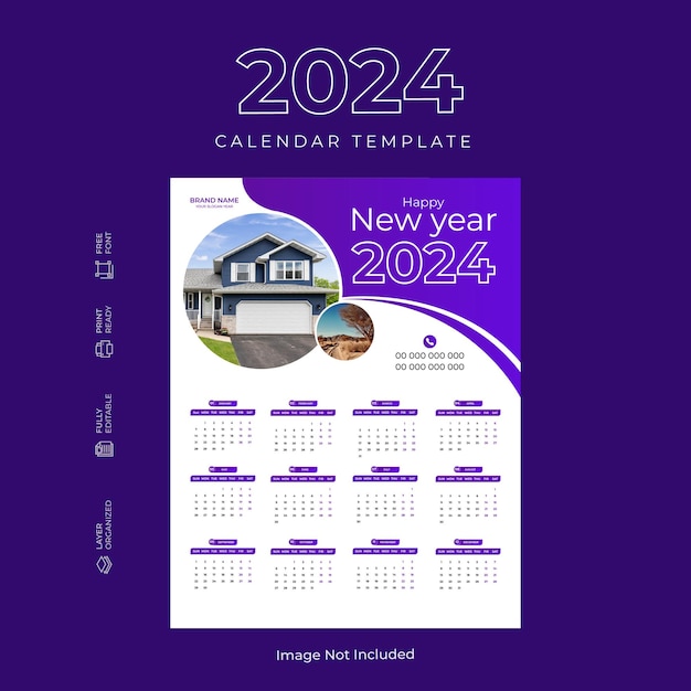 2024 wall calendar template wall calendar planner