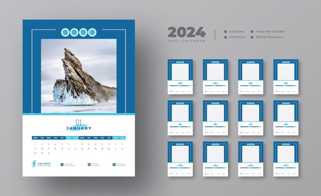 2024 wall calendar template