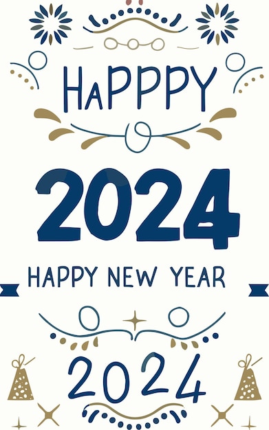 Premium Vector | 2024 on a white background