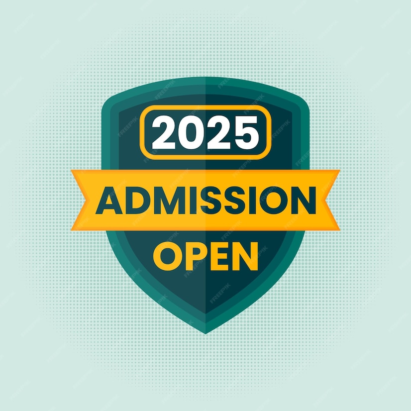 Premium Vector 2025 admission open banner flat vector for social media post template