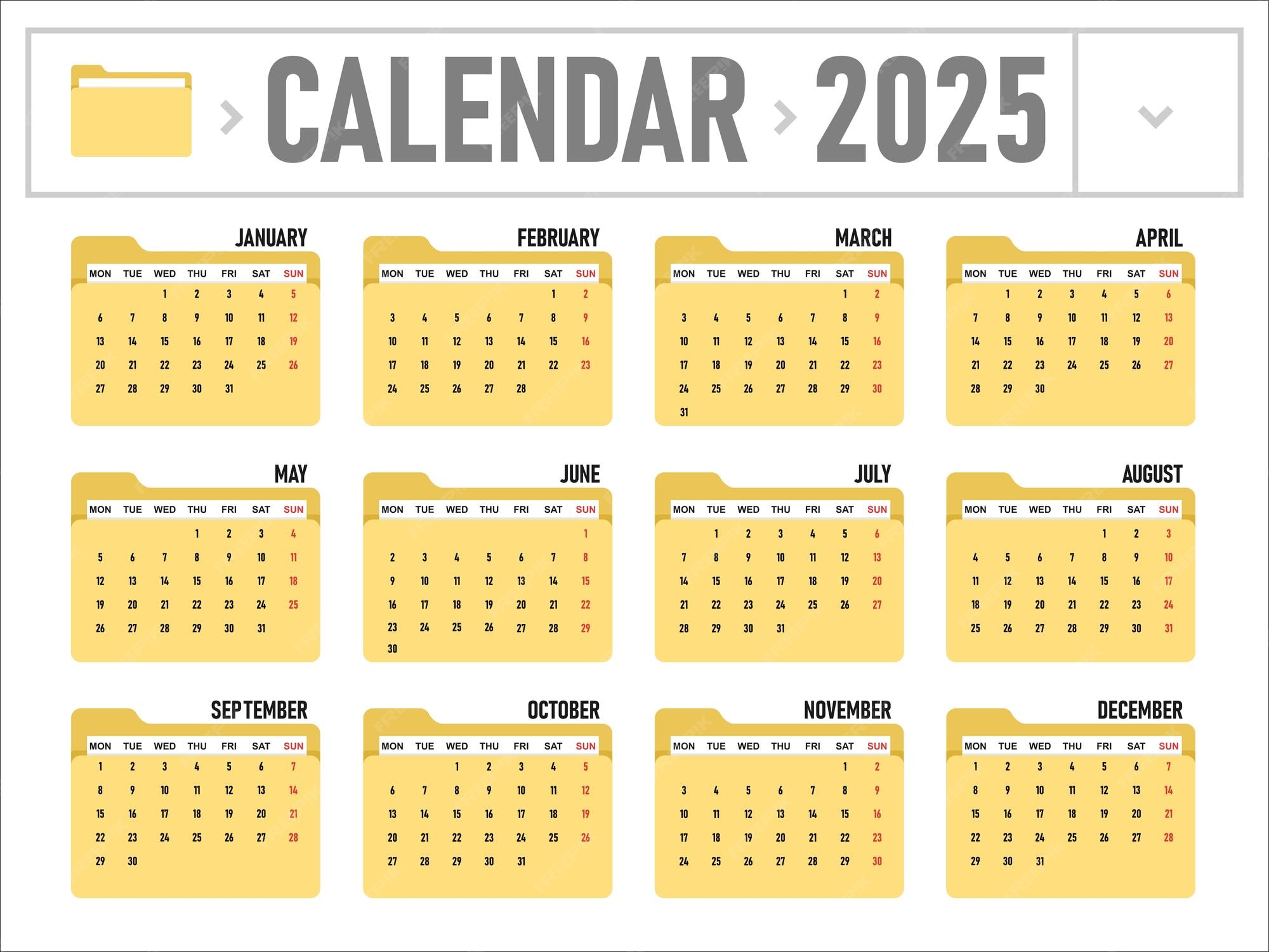 Premium Vector 2025 Calendar template Calendar 2025 design vector unique design layout Week