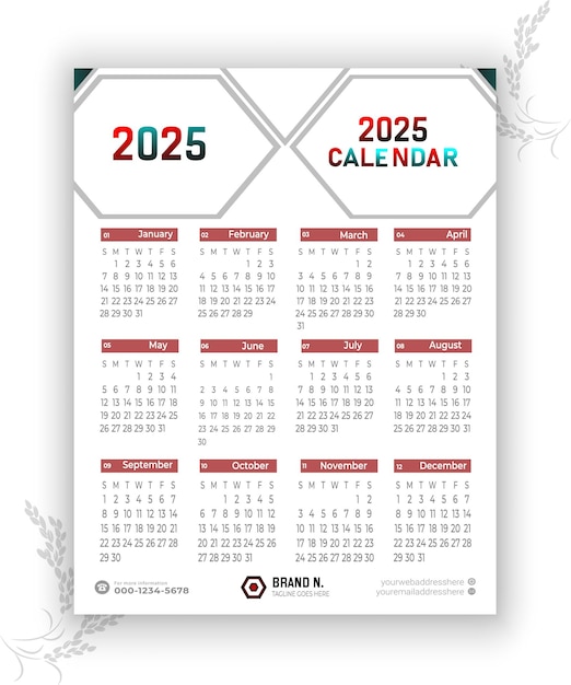 2025 Calendar Template