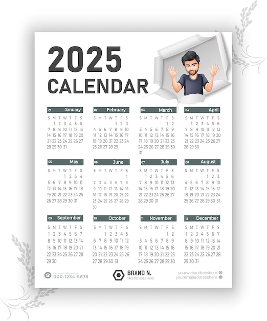 2025 Calendar Template