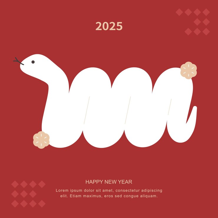 Vector と花の中国新年イラストのテンプレート