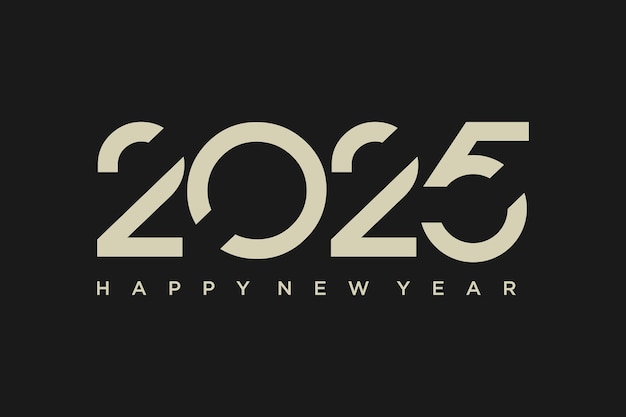 Векторный элемент дизайна 2025 с творческой концепцией