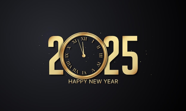 2025 happy new year background design