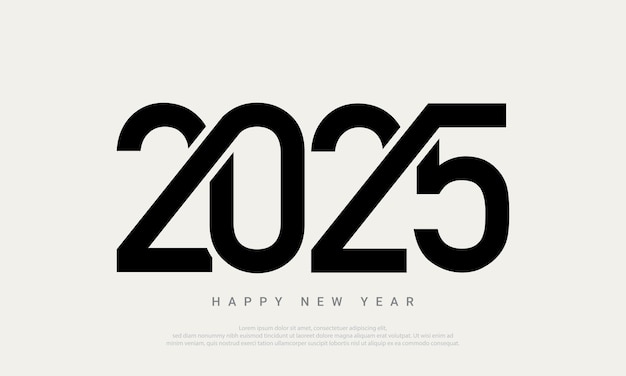 2025 Happy New Year Background Design