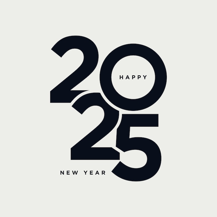 Vector 2025 happy new year background design
