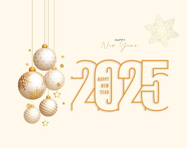 2025 happy new year festive design for christmas background