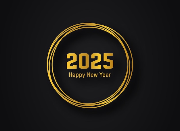 С Новым годом 2025 года золотой геометрический многоугольный фон
