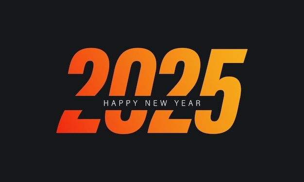 2025 새해 축하 텍스트 디자인  ⁇ 터