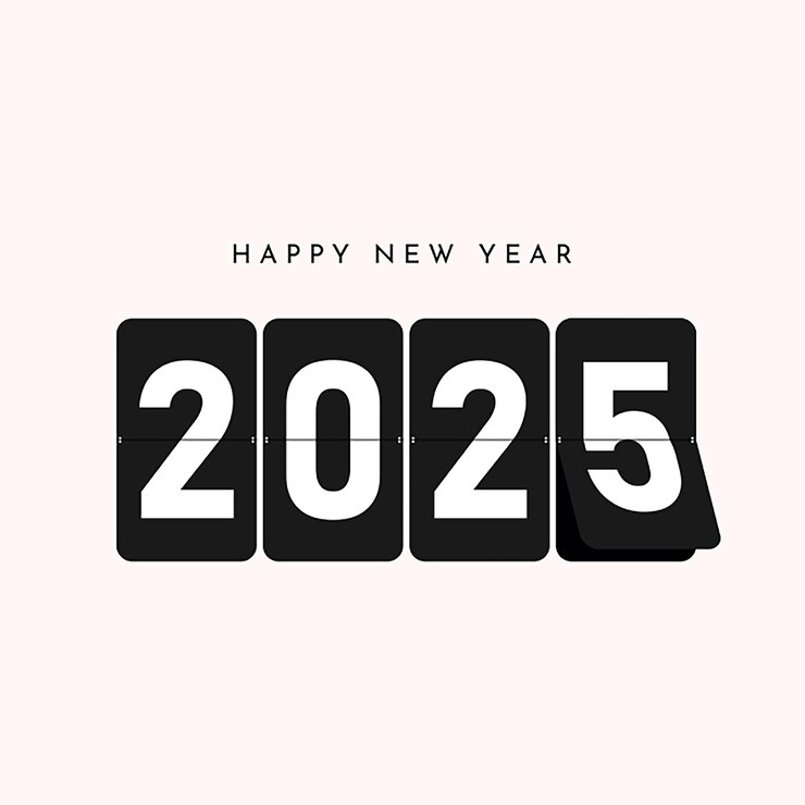 Vector 2025 happy new year vector