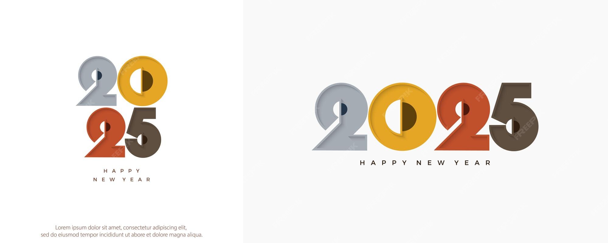 Premium Vector 2025 modern design with colorful numbers premium