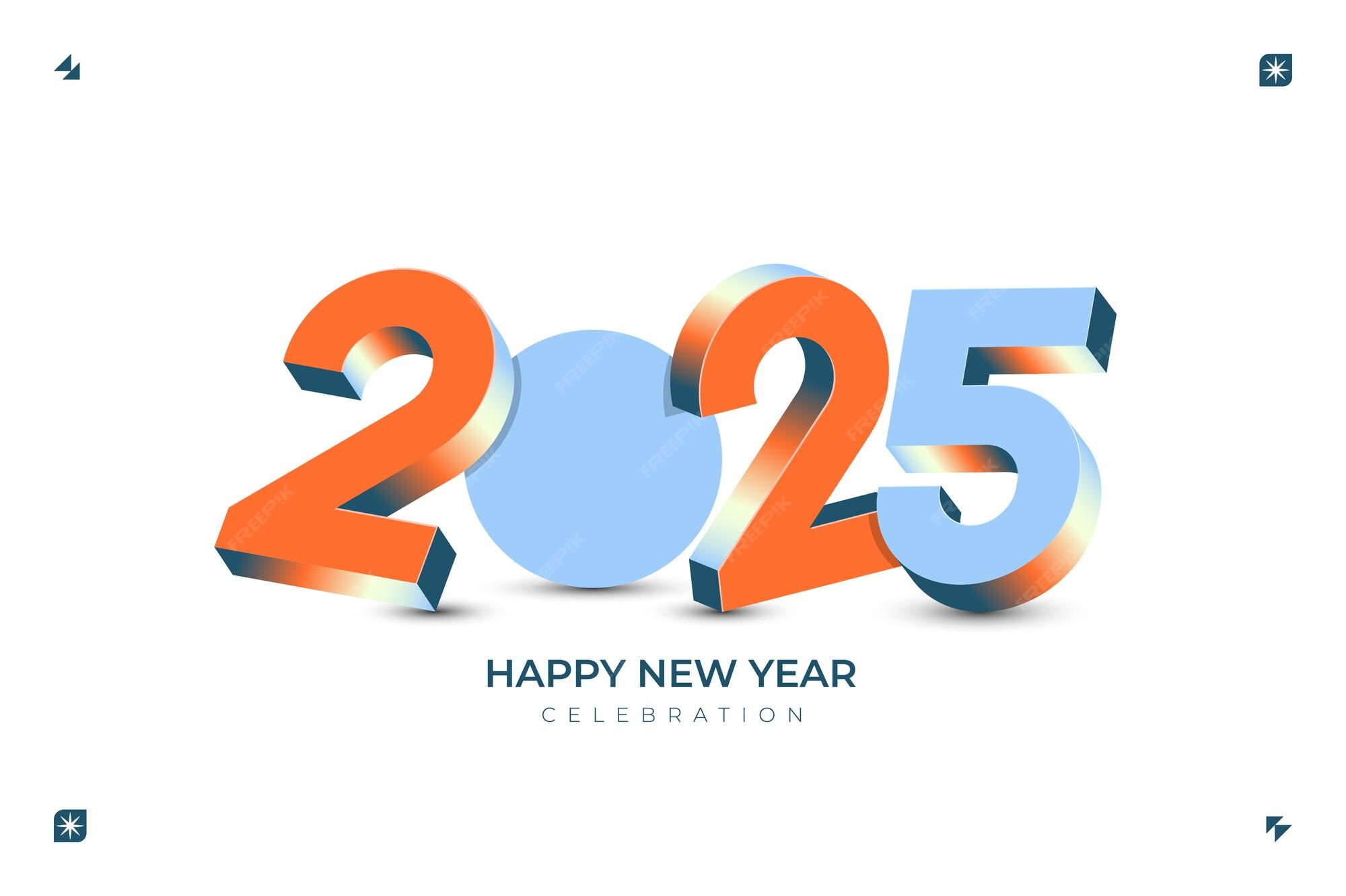 Premium Vector 2025 New Year celebration with Happy New Years Eve fireworks countdown to
