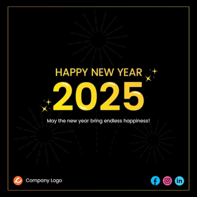 2025 New Year Design New year post