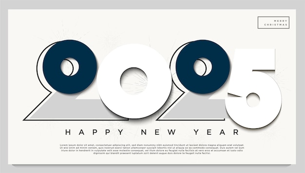 2025 new year numbers concept embossed numbers with subtle shading for the 2025 new year event