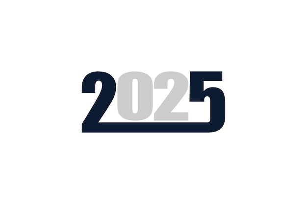행복한 새해를 위해 2025 숫자 디자인
