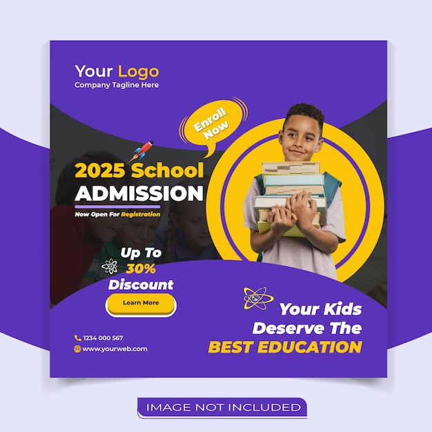 2025 school admission social media post template