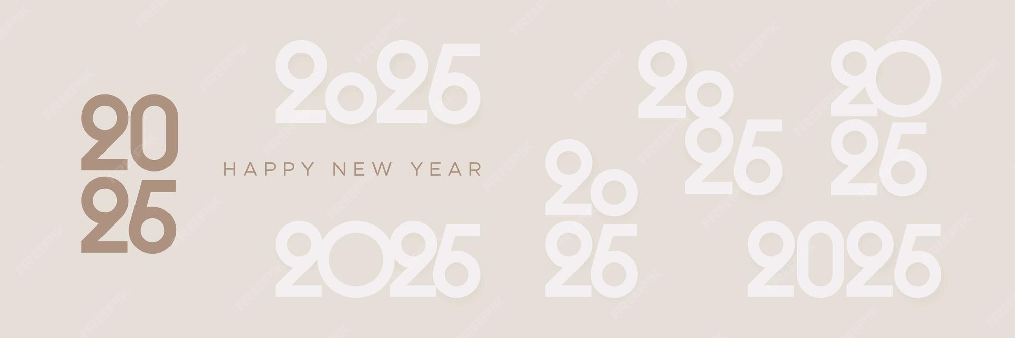 Premium Vector 2025 typeface logo concept for 2025 new year