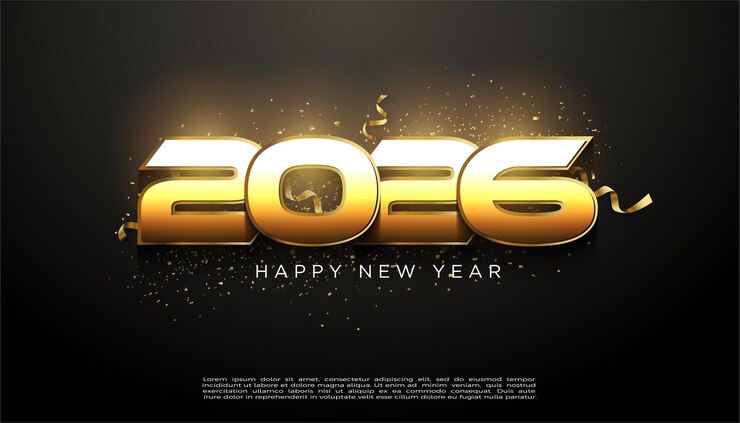 2026 new year with big and bright festive numbers 2026 new year celebrationfor flyers banners and calendars 2026