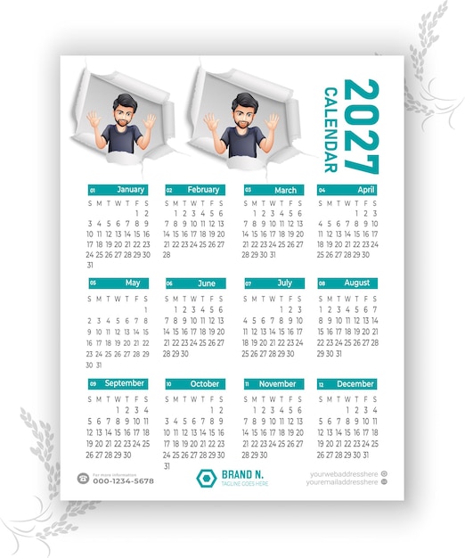2027 calendar template
