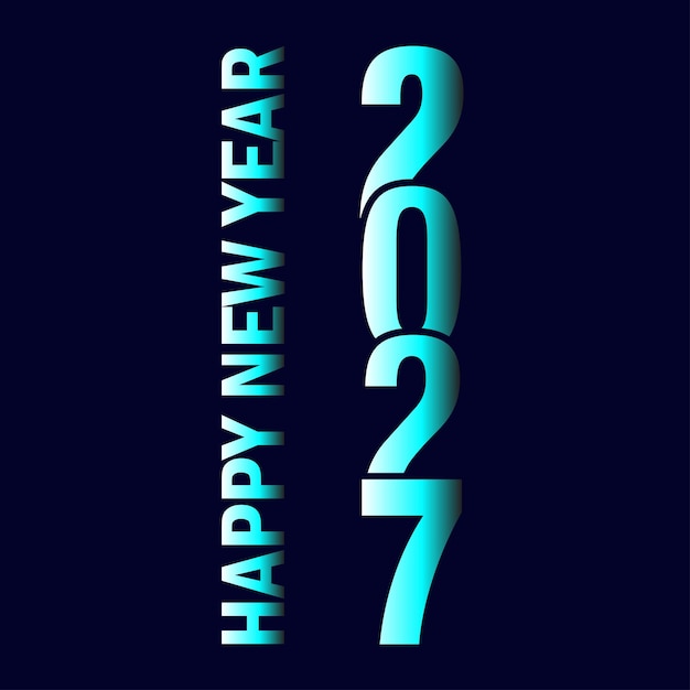 2027 happy new year background design greeting card banner poster vector illustration