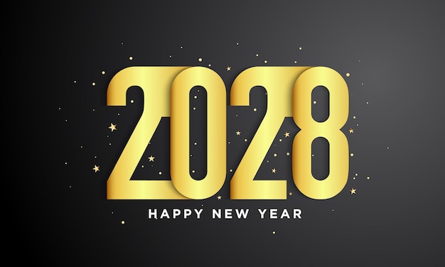 2028 Happy New Year Background Design