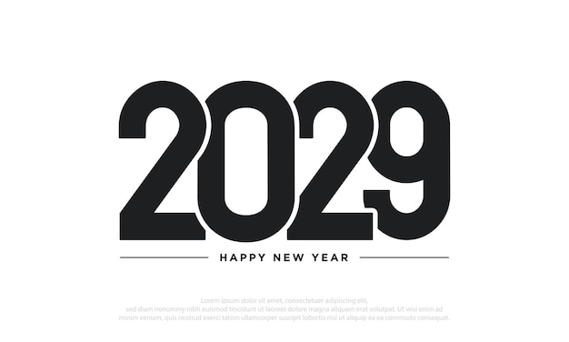 2029 Gelukkig Nieuwjaar Achtergrondontwerp