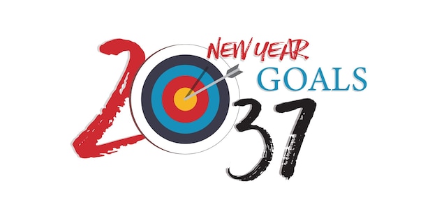 2037 New Year business goals Cover of business diary