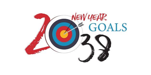 2038 New Year business goals Cover of business diary