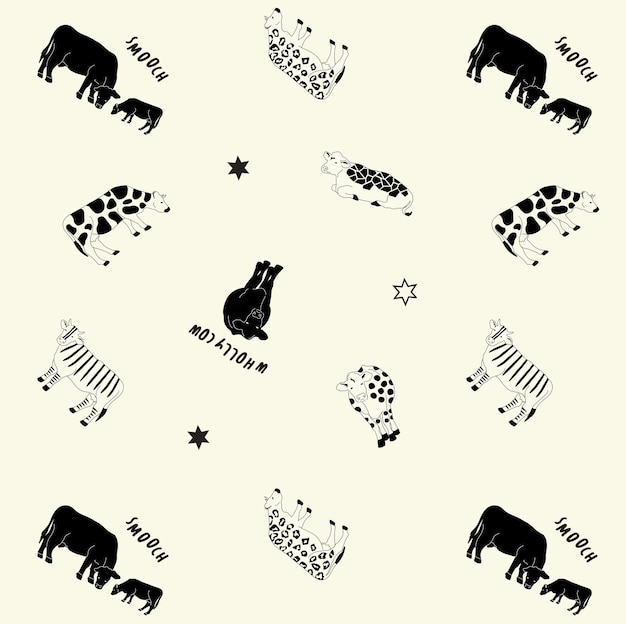 Vector 20awjs335 print cow