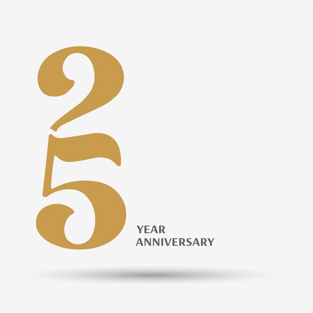 Vector 20th anniversary celebration logotype with modern elegant number design