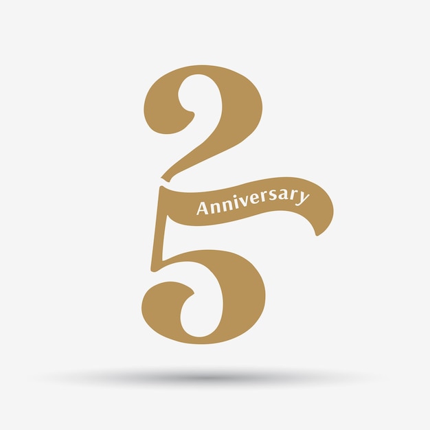 Vector 20th anniversary celebration logotype with modern elegant number design