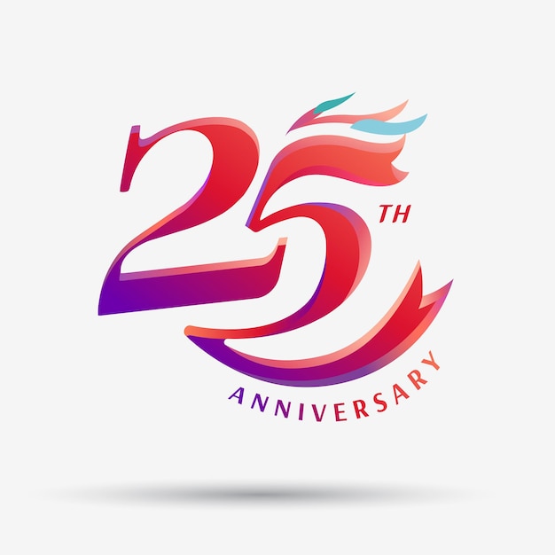 20th anniversary celebration logotype with modern elegant number design