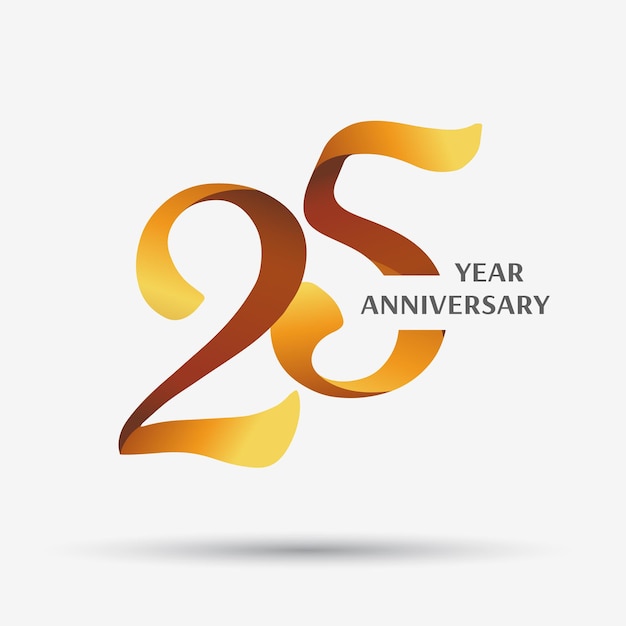 Vector 20th anniversary celebration logotype with modern elegant number design