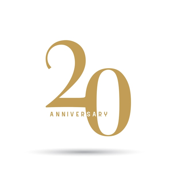 Vector 20th anniversary elegance logotype