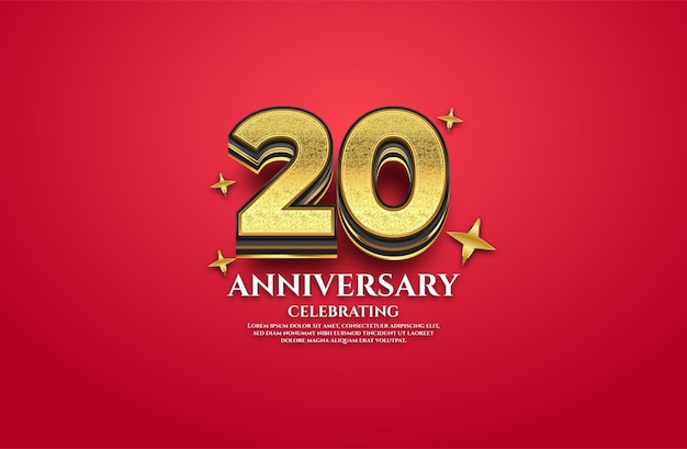 Vector 20th anniversary illustration background