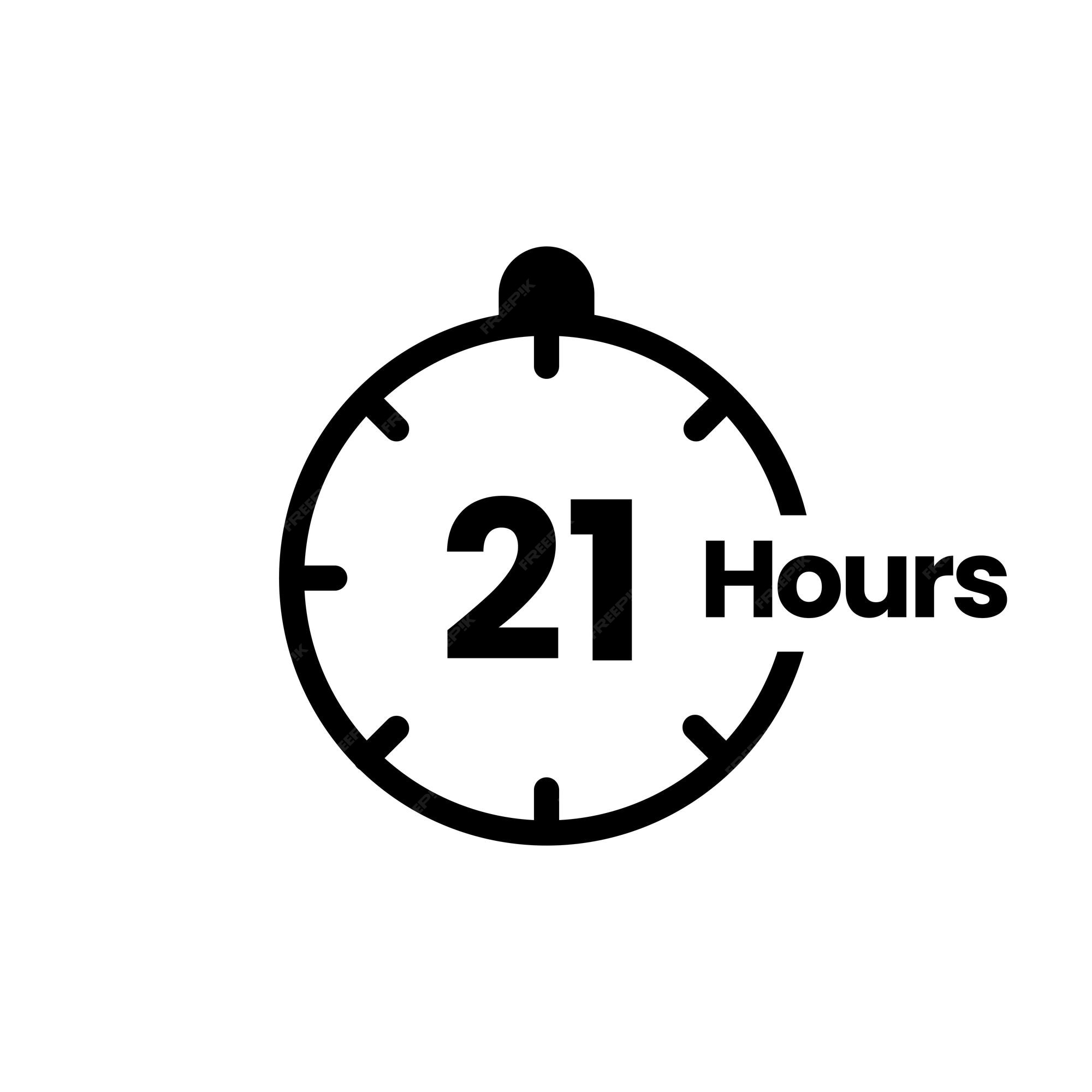 premium-vector-21-hours-clock-sign-icon
