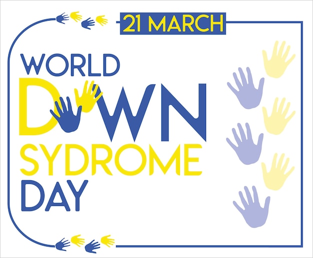 21 maart Wereld Downsyndroomdag, vector