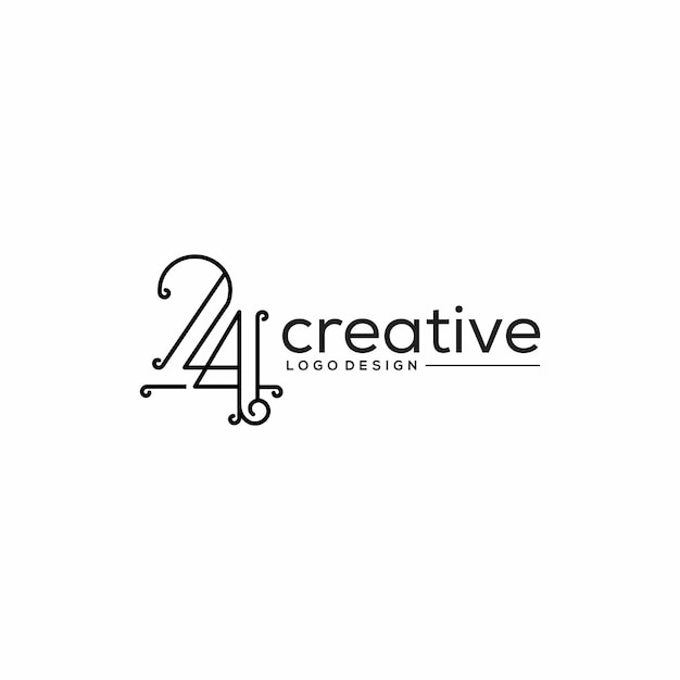 21 of 24 nummer logo creatief ontwerp