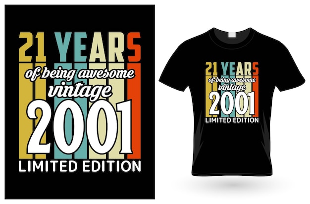 素晴らしいヴィンテージ2001限定版tシャツデザインである21年