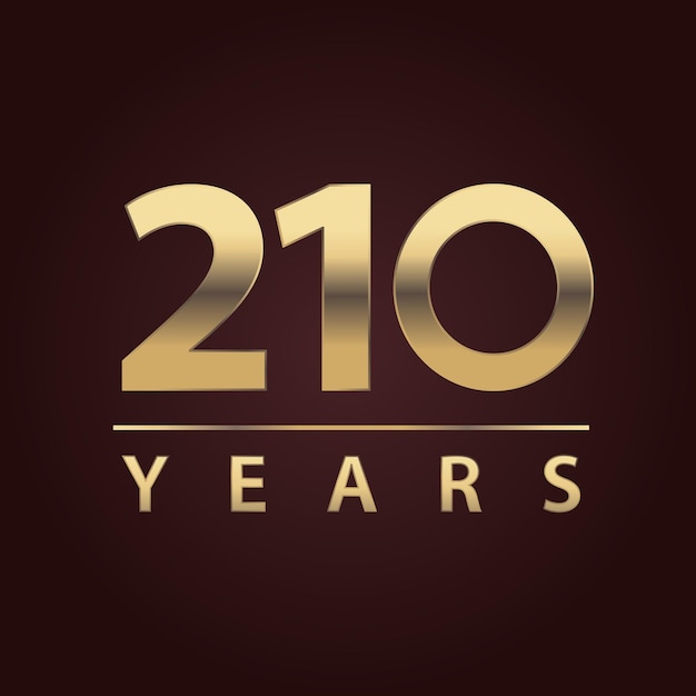210 years logo for celebration events anniversary commemorative date