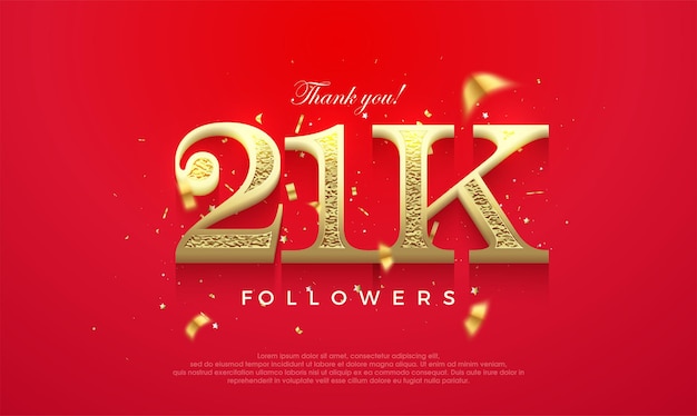 21k number to say thank you social media post banner poster design