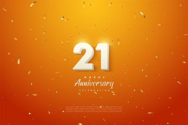 21st anniversary background with numbers radiating in the middle.